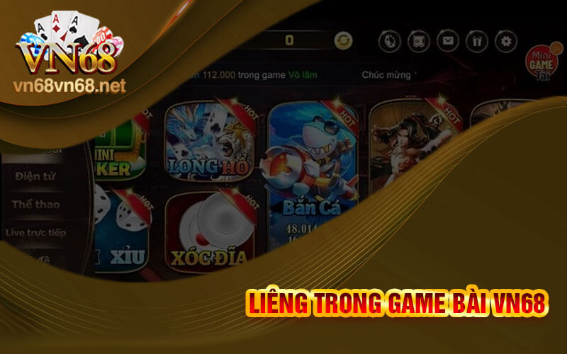 Liêng trong game bài Vn68